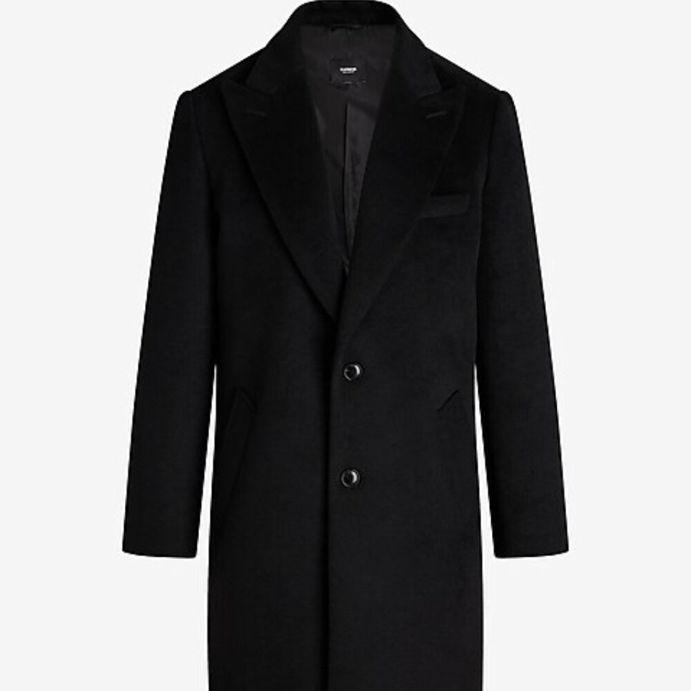 Express Men's Wool Blend Topcoat Small